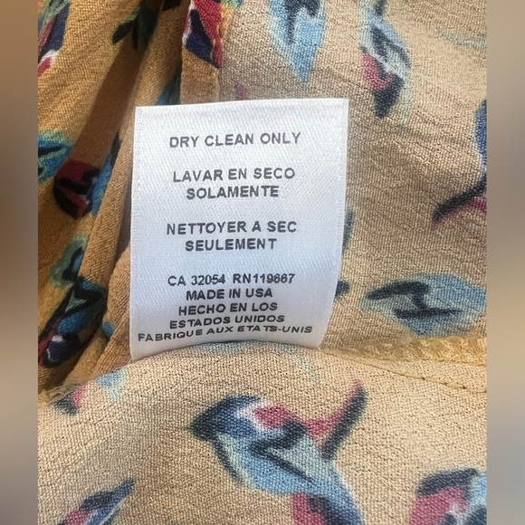 Rachel Pally Gold Cuffed Sleeve Midi Sundress size XS - Picture 10 of 10